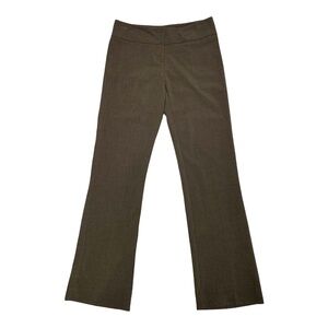 Kenneth Cole Womens Dress Pants Trousers Slacks Solid Brown Mid Rise Zip 4